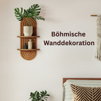 BamRustikal: 2-Tier Wooden Wall Shelf – Decorative, Floating & Hanging in Boho Style for Plants in Living Room & Bedroom