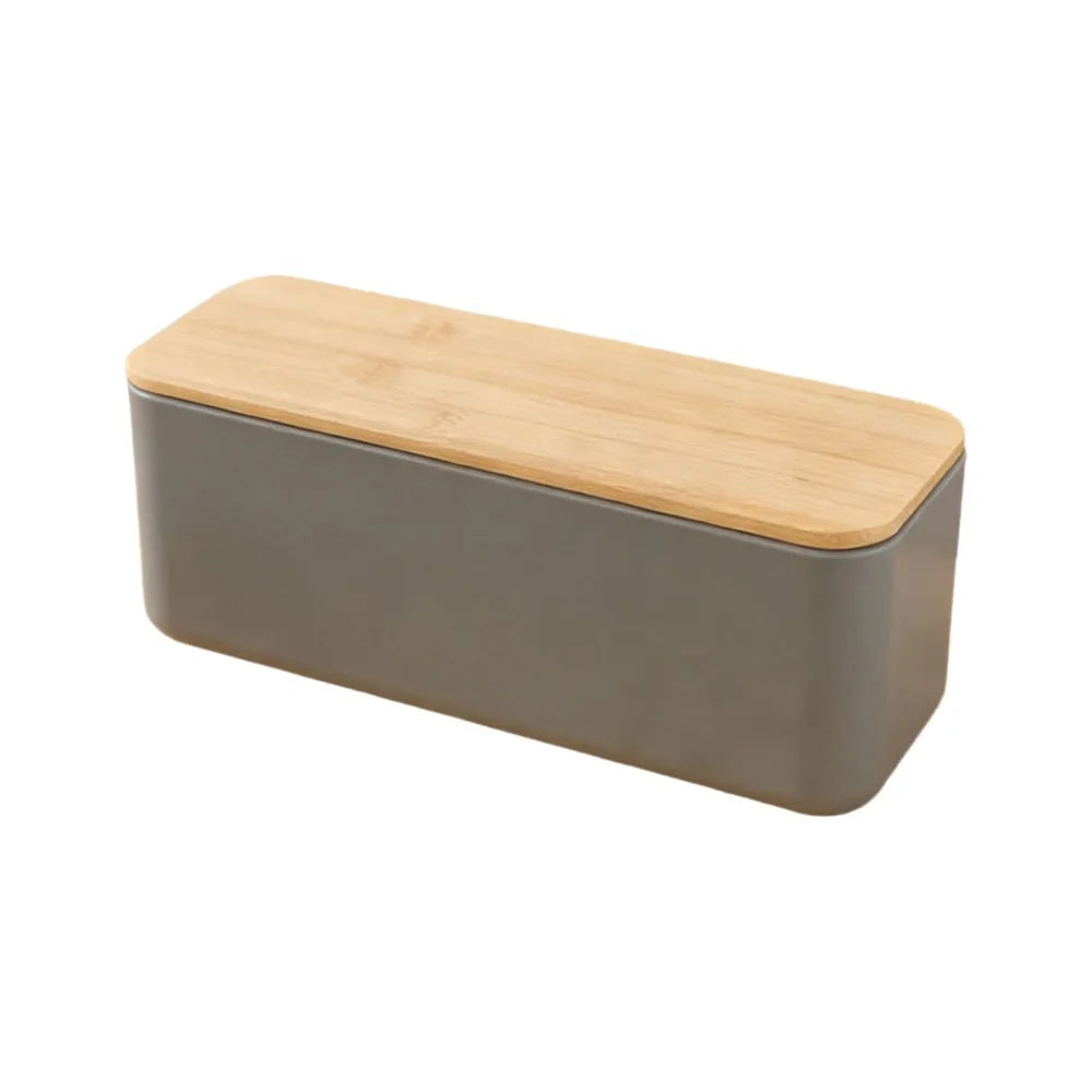 Kitchen Bread Box with Removable Lid Countertop Organizer