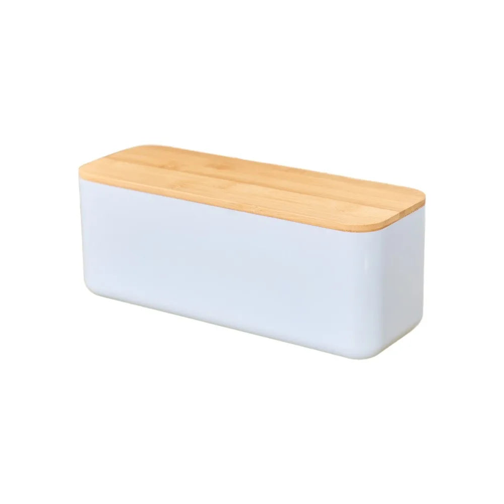 Kitchen Bread Box with Removable Lid Countertop Organizer