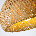 Pendant Light Bamboo Handwoven Adjustable Ceiling Fixture