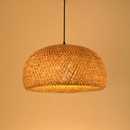 Pendant Light Bamboo Handwoven Adjustable Ceiling Fixture