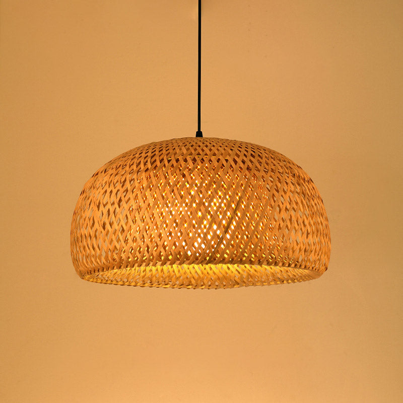 Pendant Light Bamboo Handwoven Adjustable Ceiling Fixture