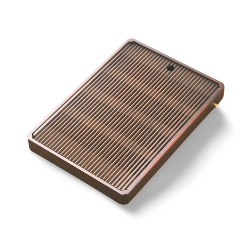 Bamboo Tea Tray Traditional Japanese Style Bamboo with Drain System