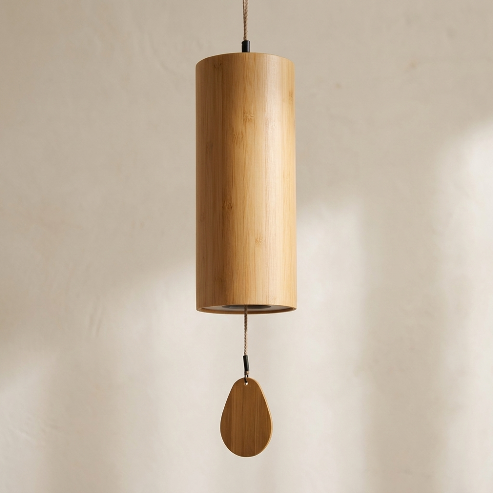 Bamboo Wind Chimes, Natural Bamboo Material, Seasonal Tunings, Natural Finish