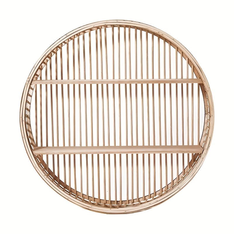 BambooArt: Bamboo Wall Shelf – Decorative, Handmade & Floating in Vintage Style for Living Room & Bedroom