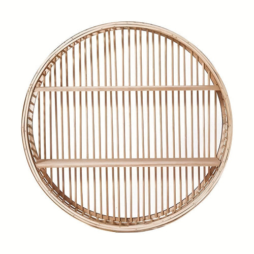 BambooArt: Bamboo Wall Shelf – Decorative, Handmade & Floating in Vintage Style for Living Room & Bedroom