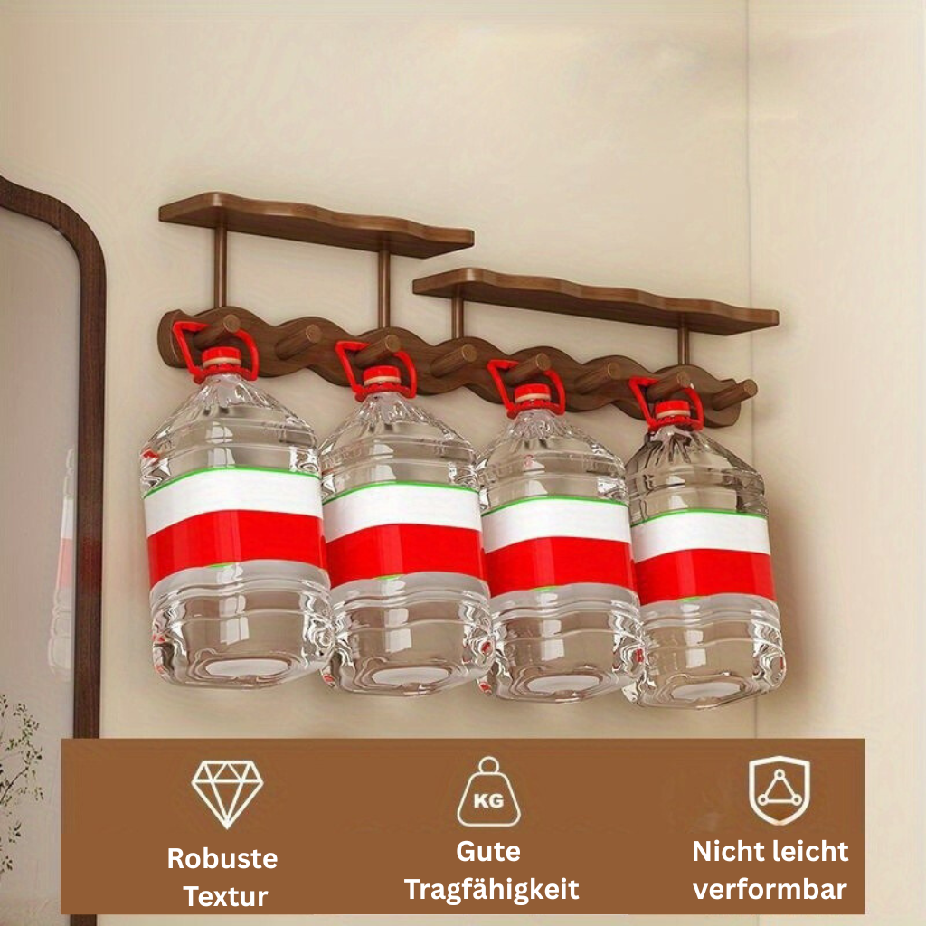 BambooLine: Wall-Mounted Coat Rack – Modern Wooden Design with 8 Hooks, Space-Saving & Decorative for Hallway & Bedroom