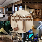 BambooLine: Wall-Mounted Coat Rack – Modern Wooden Design with 8 Hooks, Space-Saving & Decorative for Hallway & Bedroom