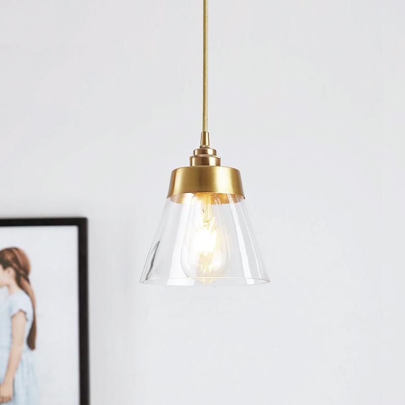 Baskin Clear Glass Farmhouse Pendant Light
