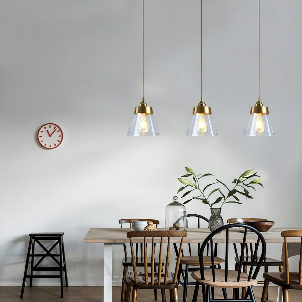 Baskin Clear Glass Farmhouse Pendant Light