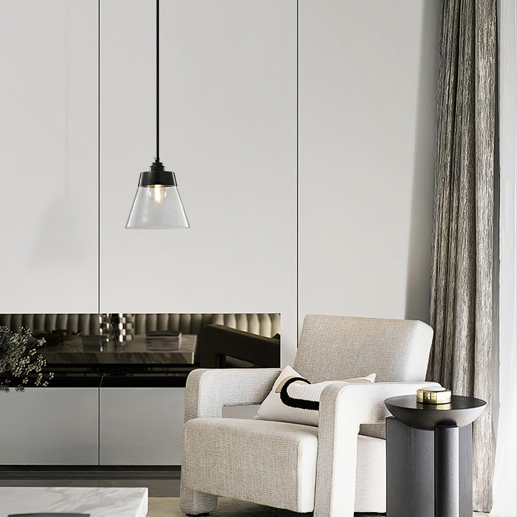 Baskin Clear Glass Farmhouse Pendant Light
