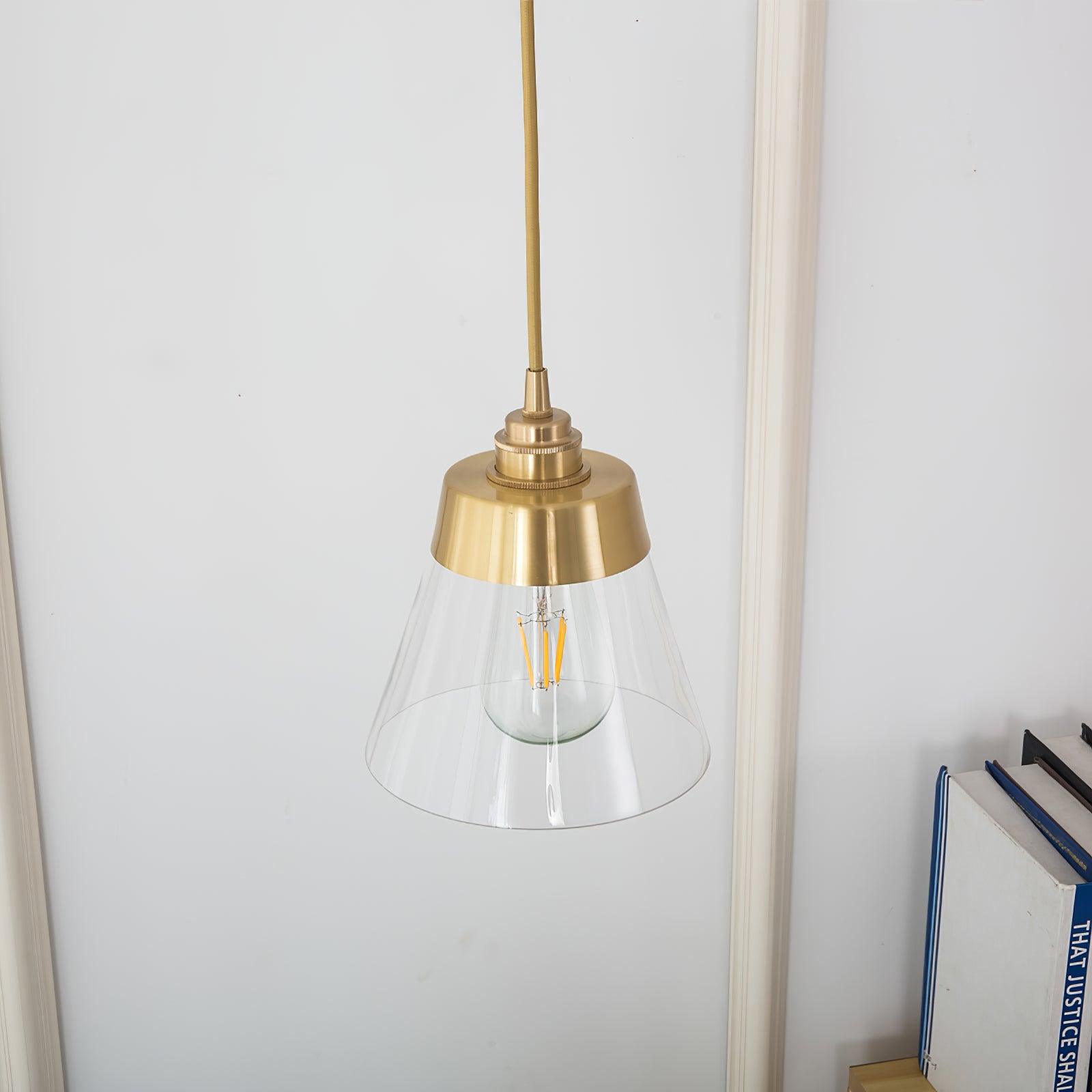 Baskin Clear Glass Farmhouse Pendant Light