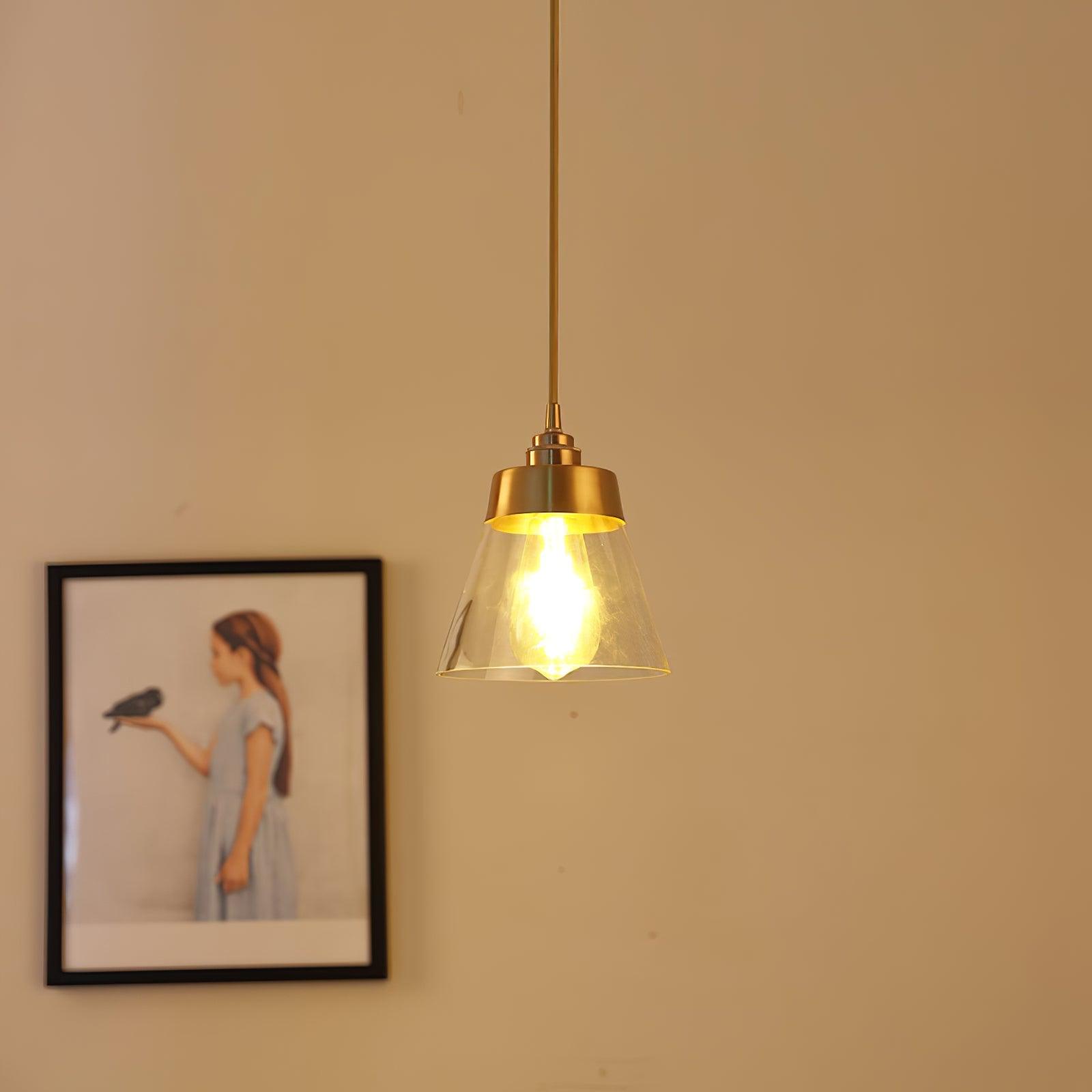 Baskin Clear Glass Farmhouse Pendant Light