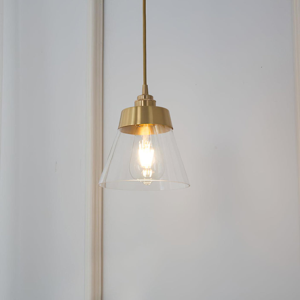 Baskin Clear Glass Farmhouse Pendant Light
