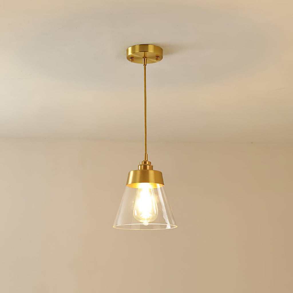 Baskin Clear Glass Farmhouse Pendant Light