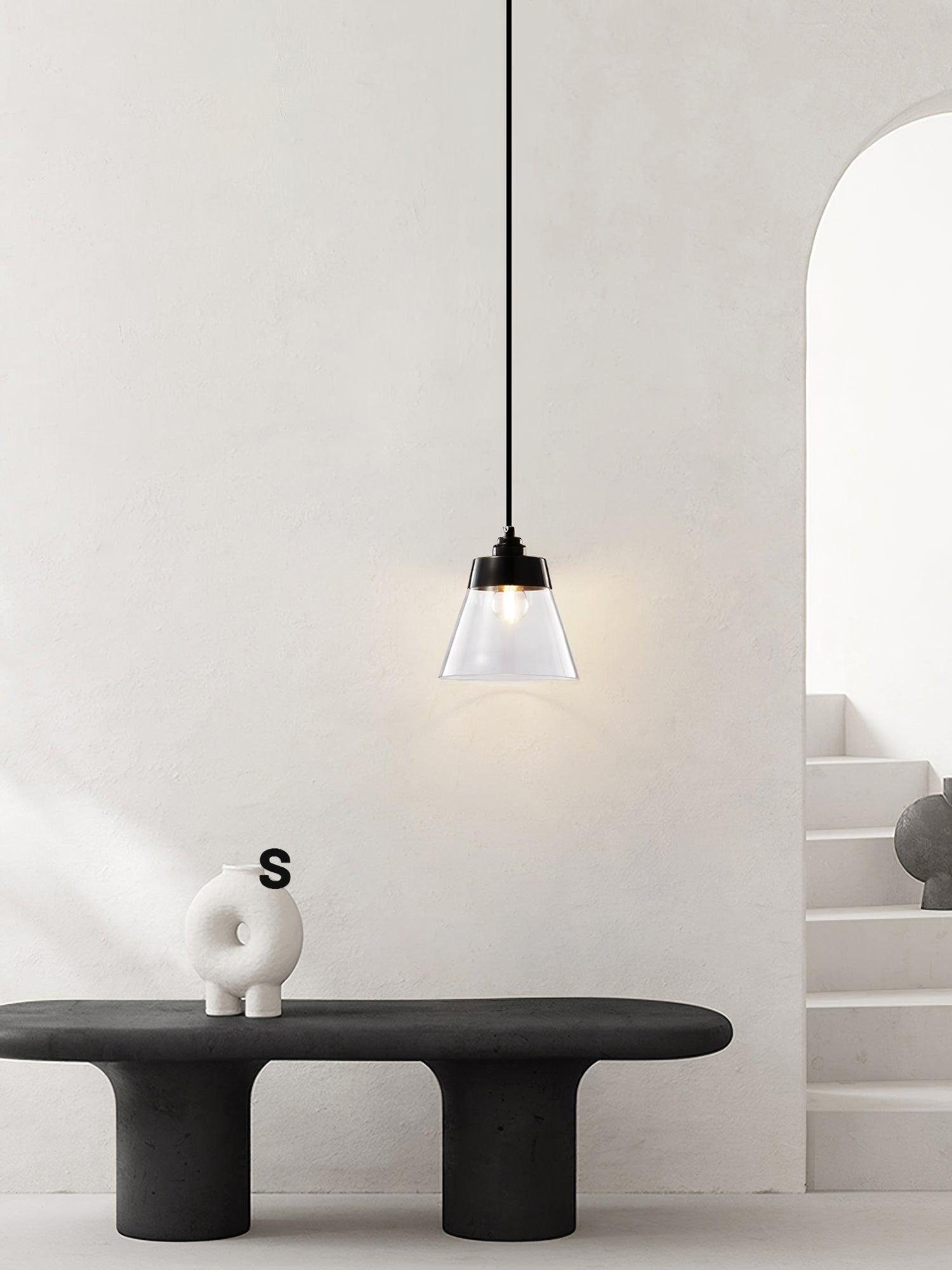 Baskin Clear Glass Farmhouse Pendant Light