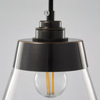 Baskin Clear Glass Farmhouse Pendant Light