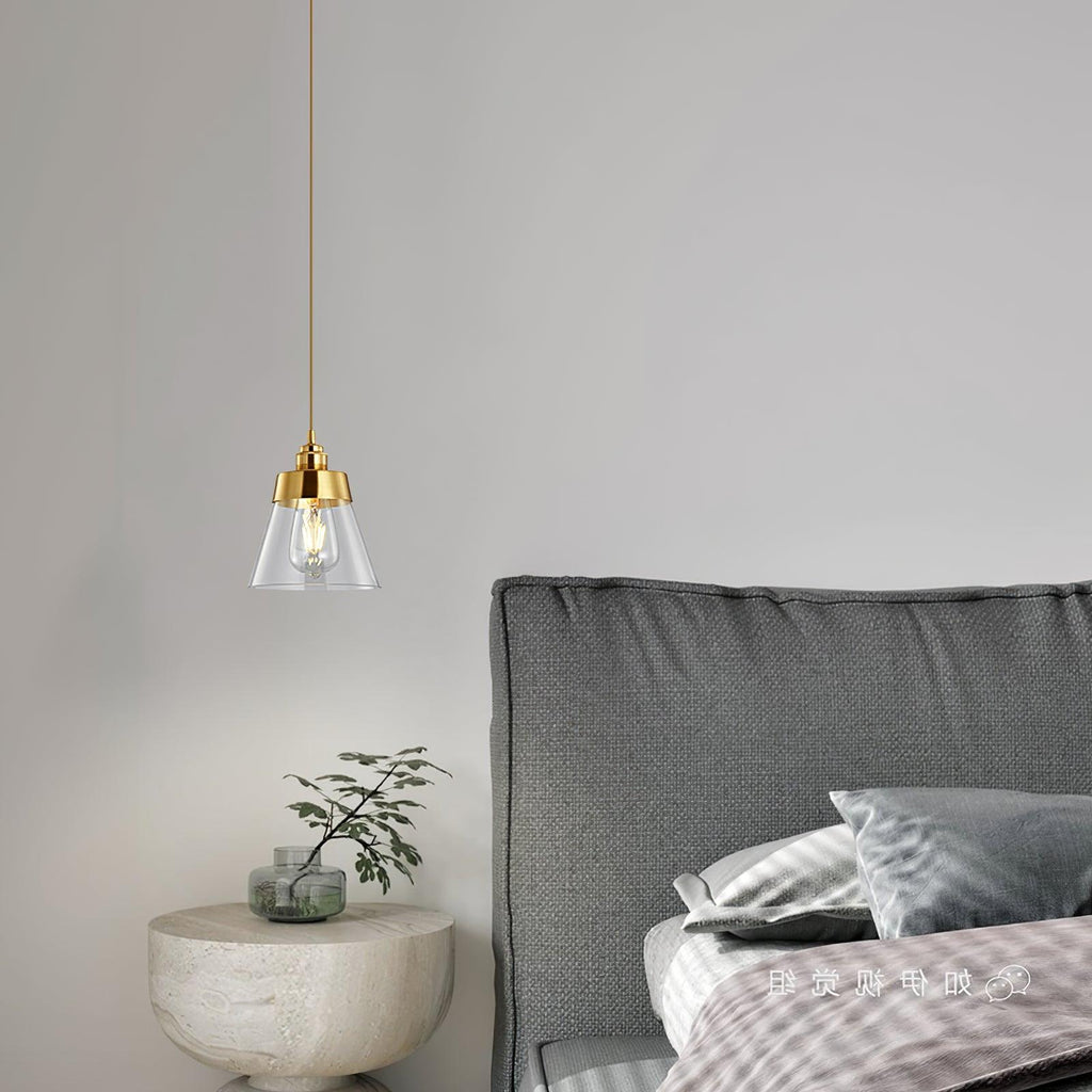 Baskin Clear Glass Farmhouse Pendant Light