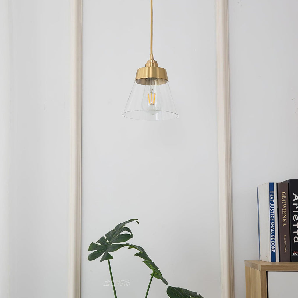 Baskin Clear Glass Farmhouse Pendant Light