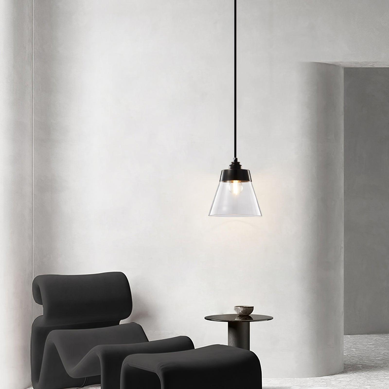 Baskin Clear Glass Farmhouse Pendant Light