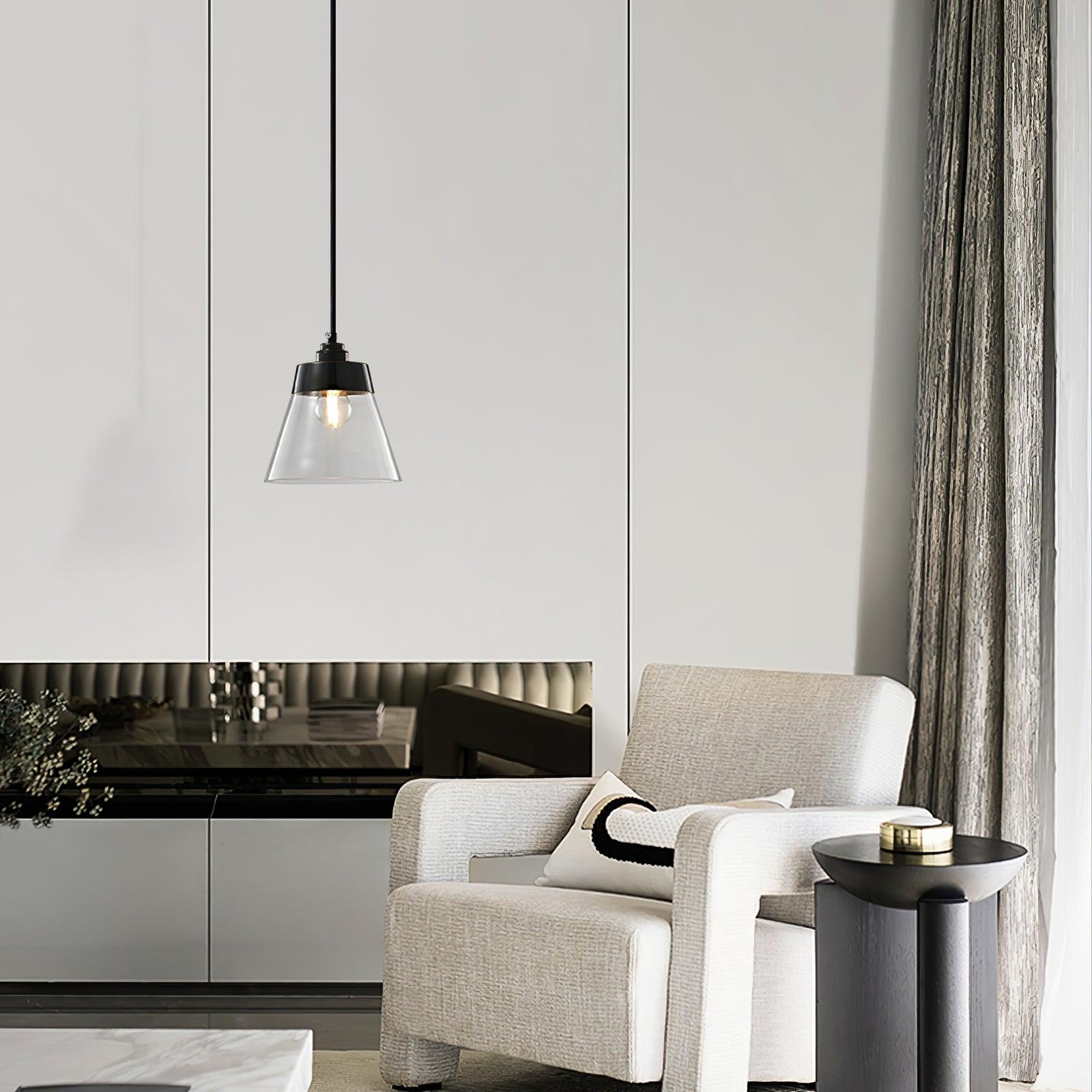Baskin Clear Glass Farmhouse Pendant Light