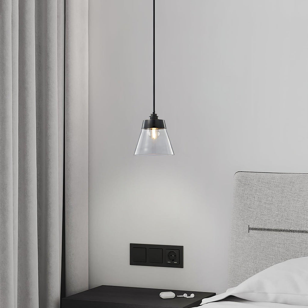 Baskin Clear Glass Farmhouse Pendant Light