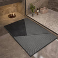 Bath Mat Black Non Slip Design Bath Mat, Quick Drying