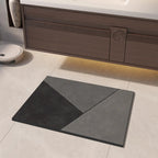 Bath Mat Black Non Slip Design Bath Mat, Quick Drying