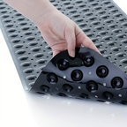 Bath Mat PVC Non Slip Suction Cup Machine Washable, Enhanced Safety