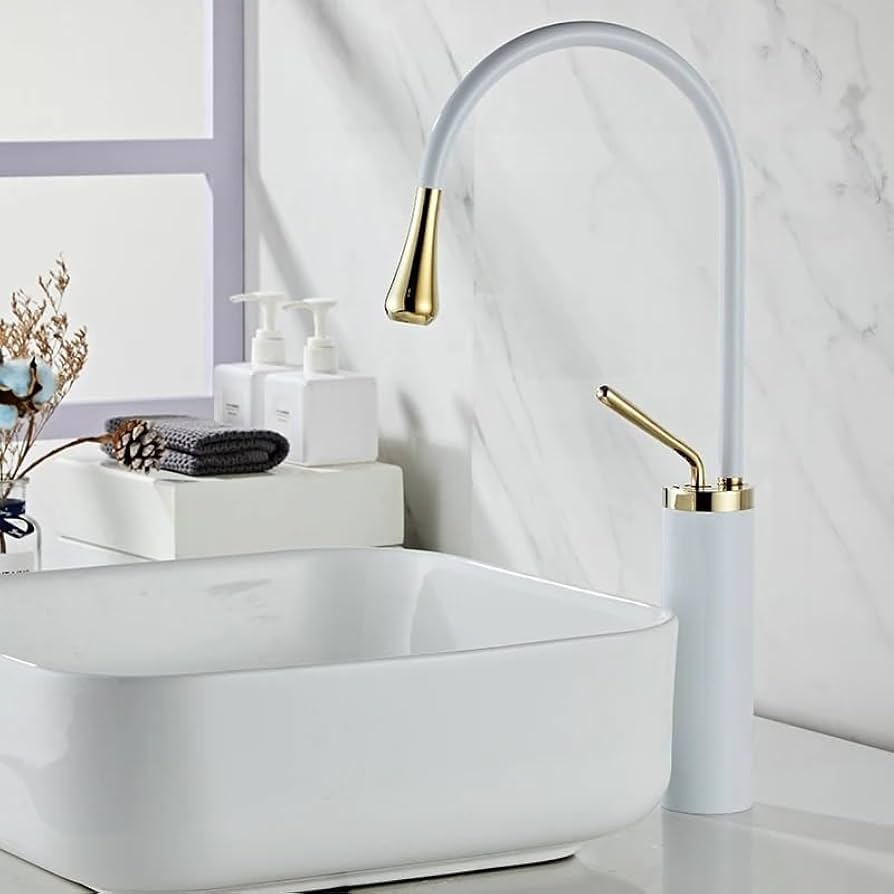 Bathroom Sink Faucet Swivel Spout Waterfall Flow