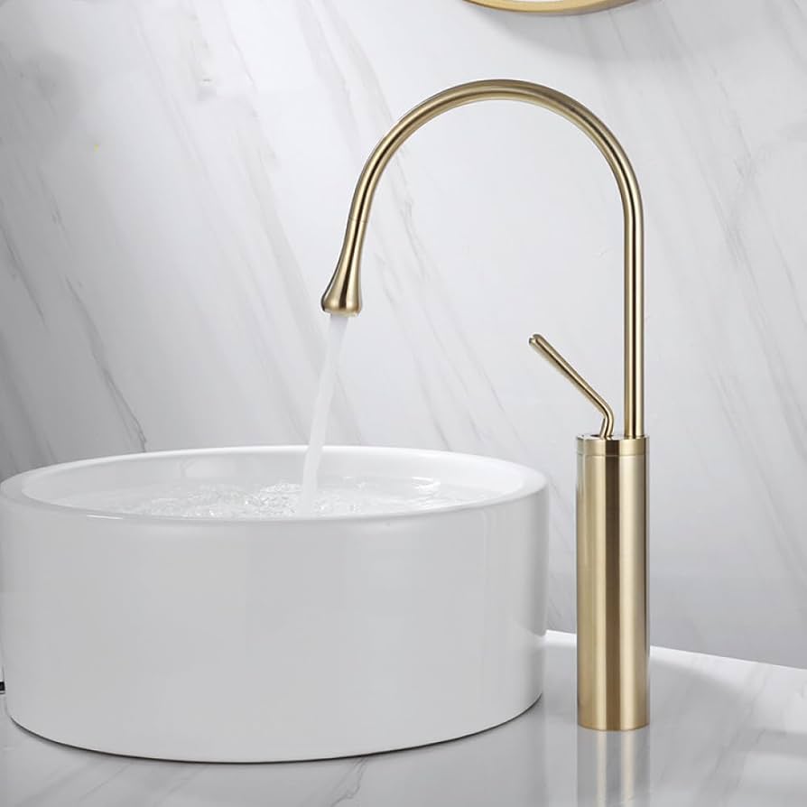 Bathroom Sink Faucet Swivel Spout Waterfall Flow