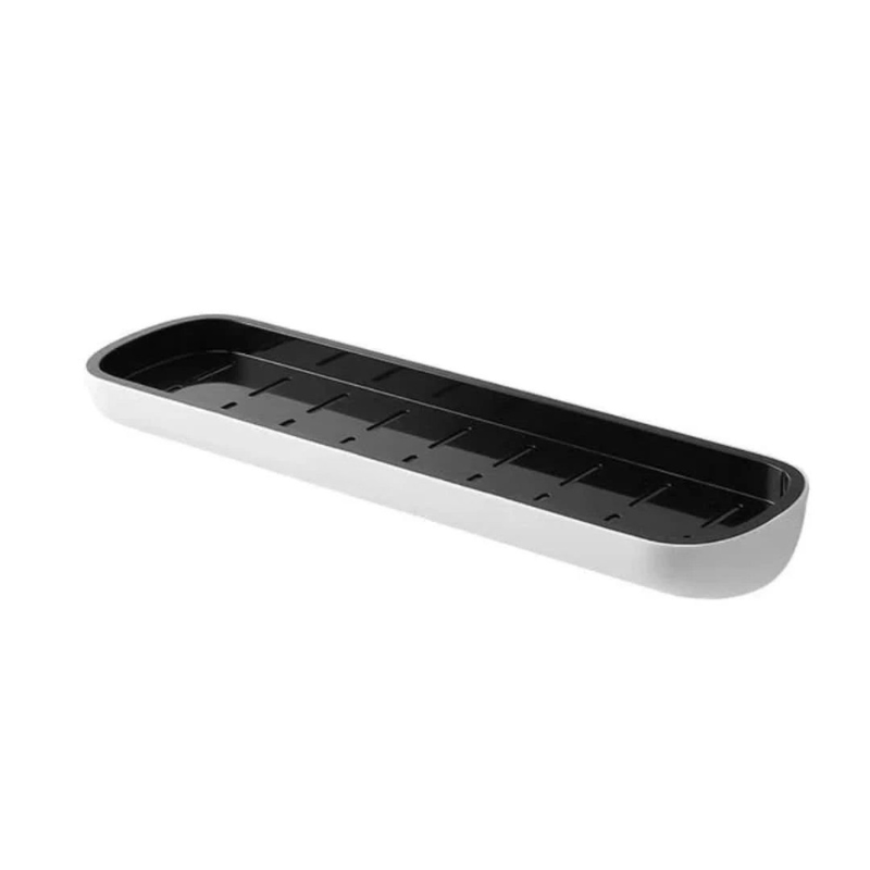 Bathroom Storage Rack ABS Stainless Steel Self Adhesive Wall Mount