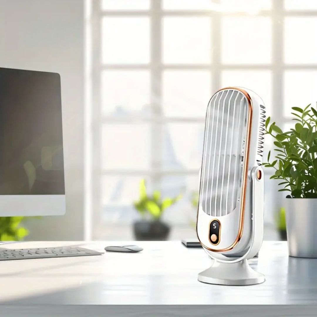 Battery Powered Table Fan USB Charging Cordless Desktop Fan