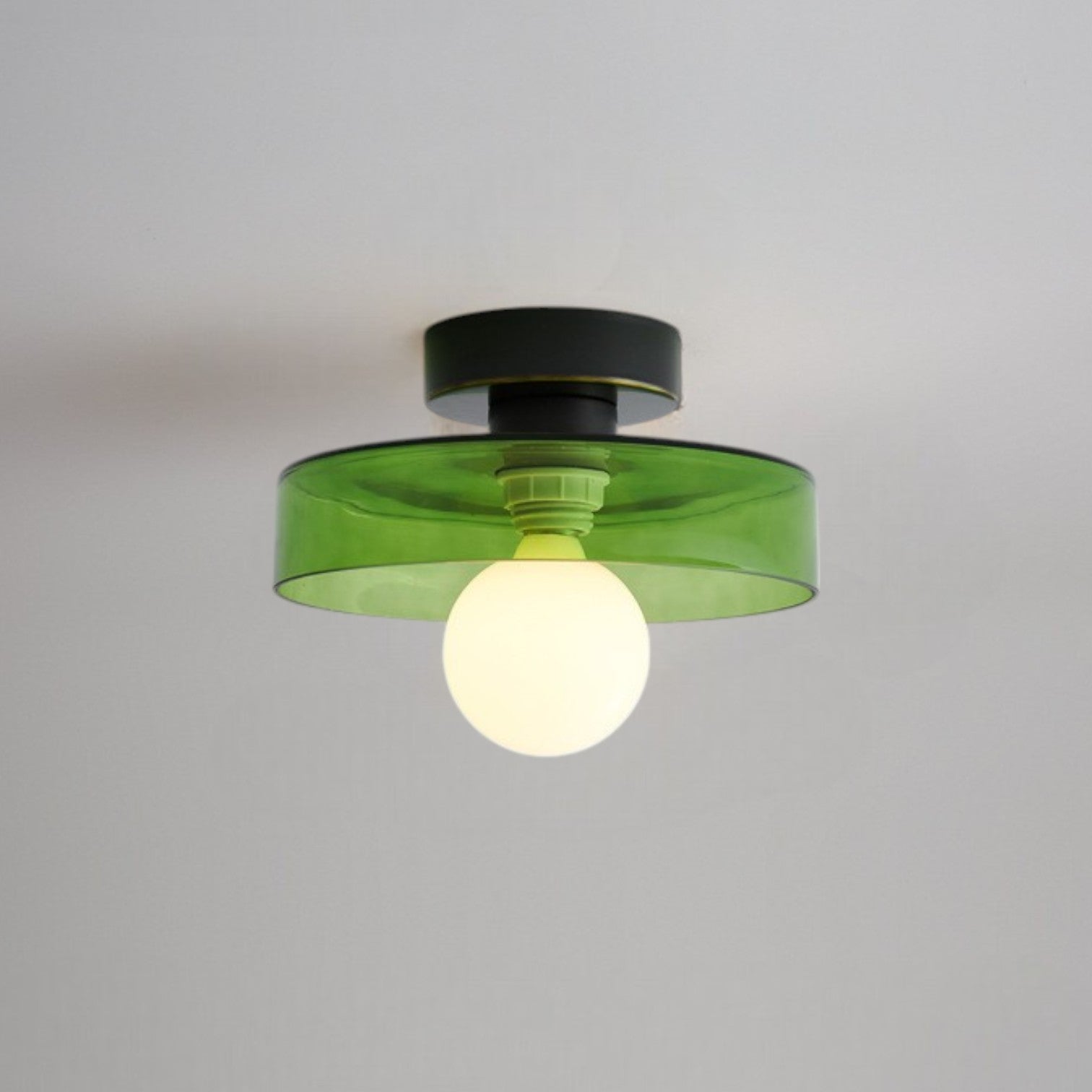 BauLumi: Bauhaus Ceiling Light made of Glass & Brass – Stylish Modern Ceiling Lamp for Living Room