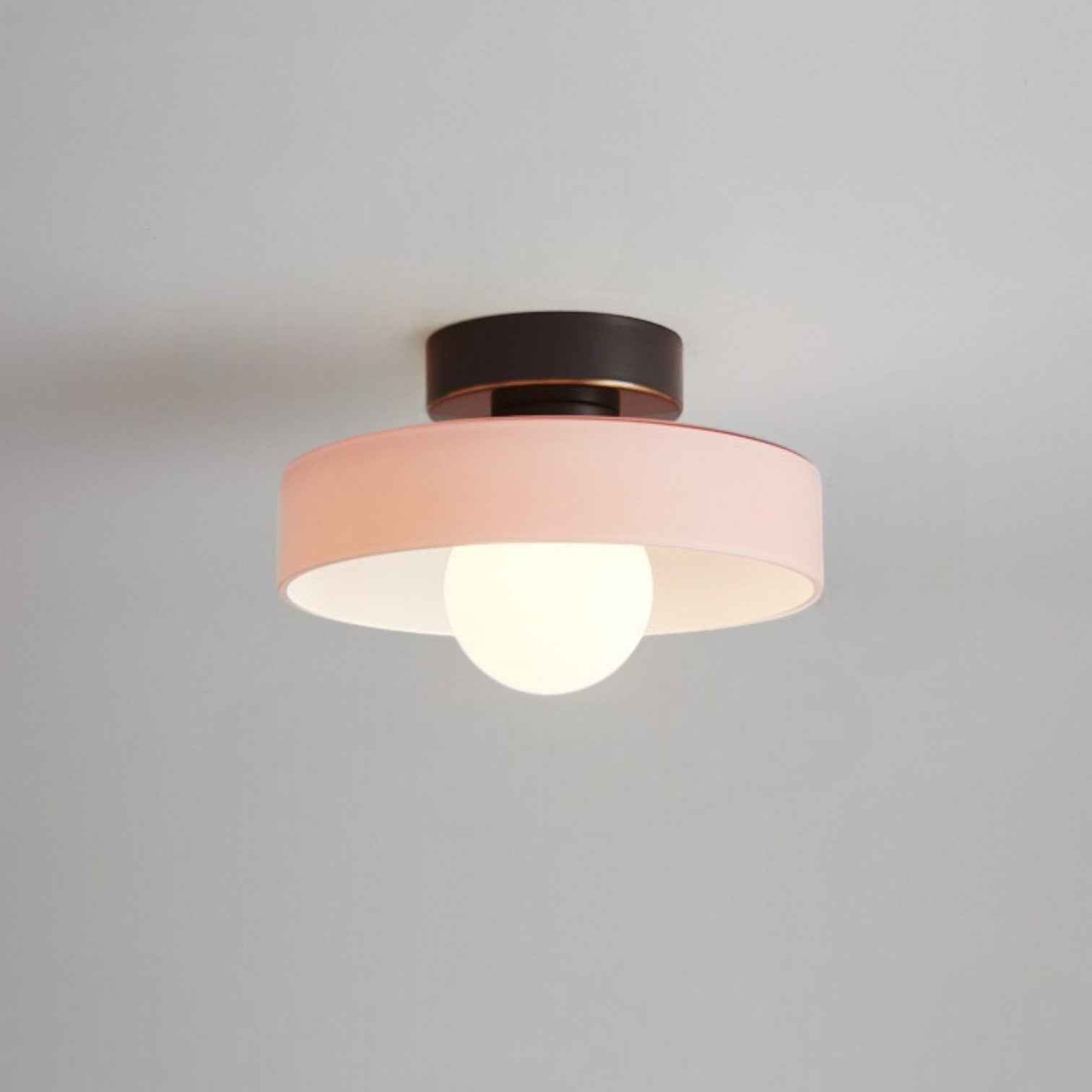 BauLumi: Bauhaus Ceiling Light made of Glass & Brass – Stylish Modern Ceiling Lamp for Living Room
