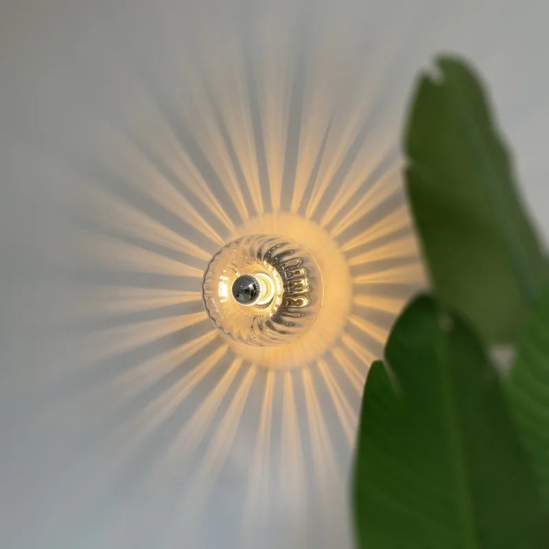 BauNord: Scandinavian Glass Wall Lamp in Bauhaus Design – Modern Wall Light