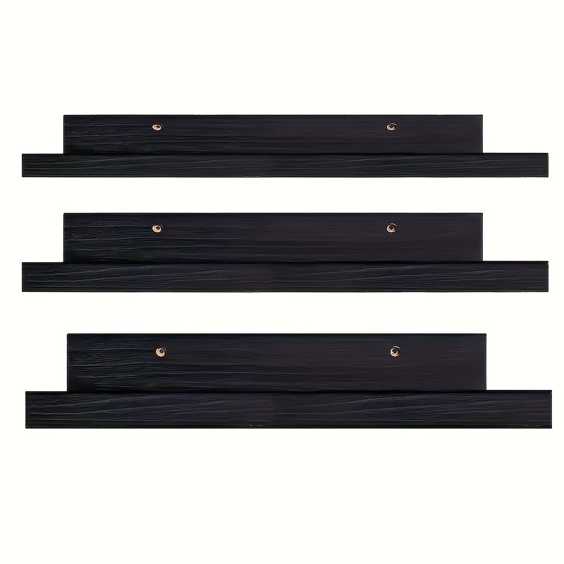 FarmhouseWood: Rustic Wall Shelves – Sturdy, Decorative & Floating with Oak Finish for Living Room & Bedroom
