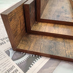 FarmhouseWood: Rustic Wall Shelves – Sturdy, Decorative & Floating with Oak Finish for Living Room & Bedroom