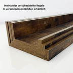 FarmhouseWood: Rustic Wall Shelves – Sturdy, Decorative & Floating with Oak Finish for Living Room & Bedroom