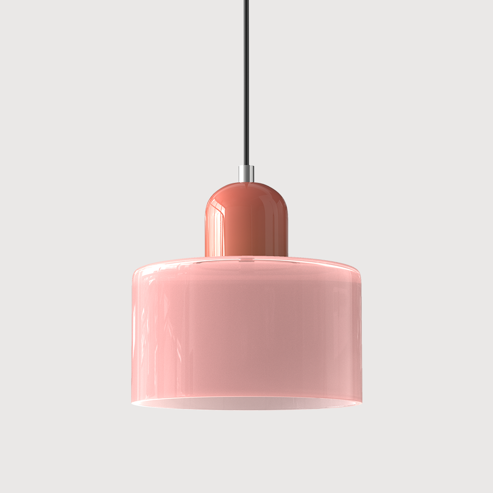 Bauhaus Glass Cylinder Pendant Light LED 1-Light