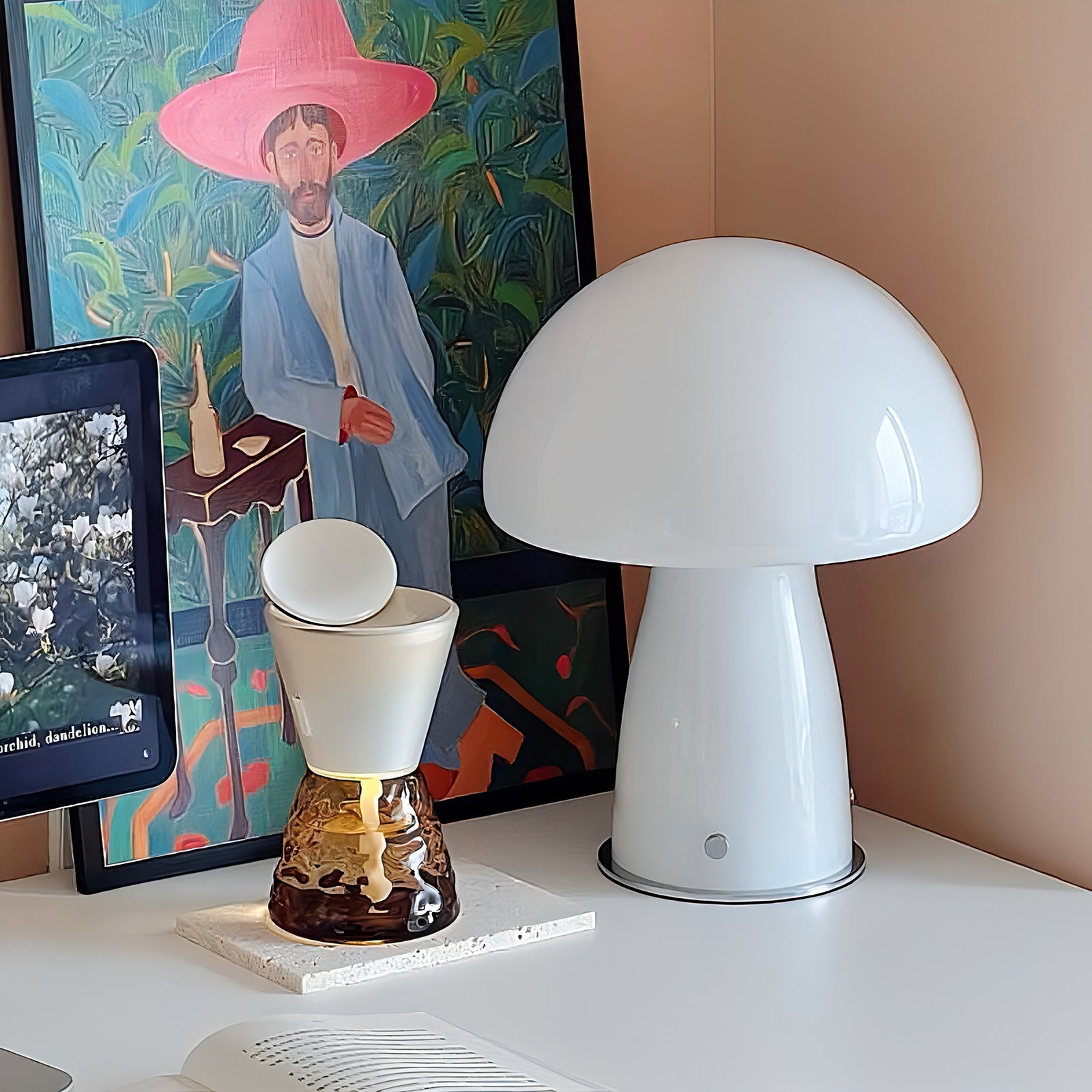 Bauhaus Mushroom Glass Table Lamp