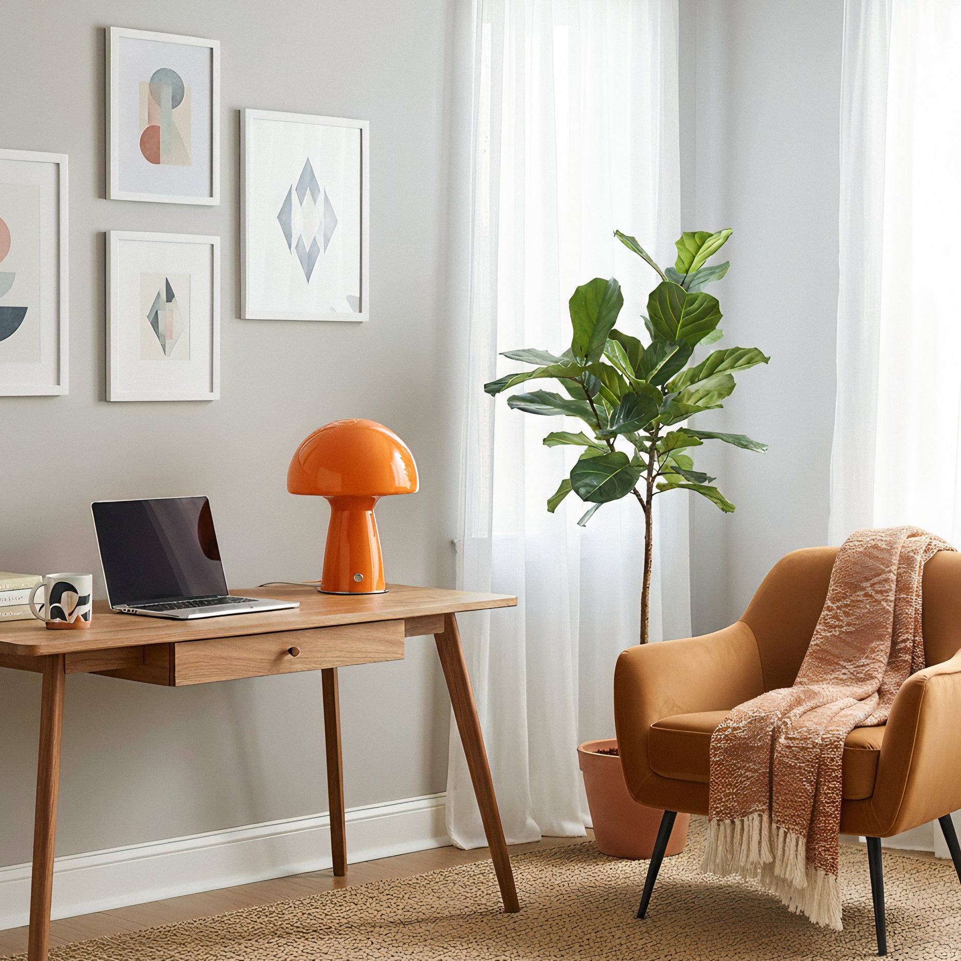 Bauhaus Mushroom Glass Table Lamp