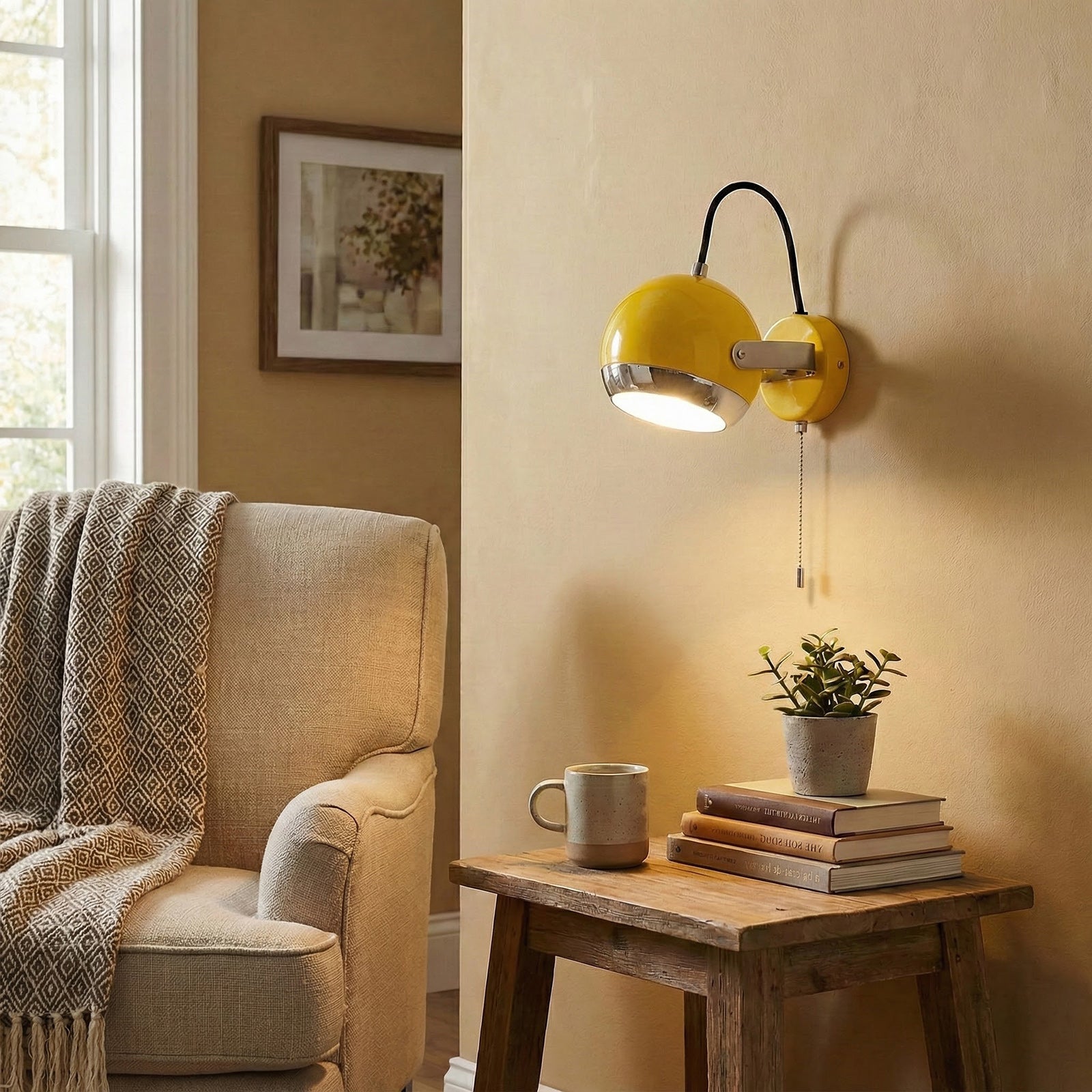 Bauhaus Sputnik Wall Sconce with Pull Cord