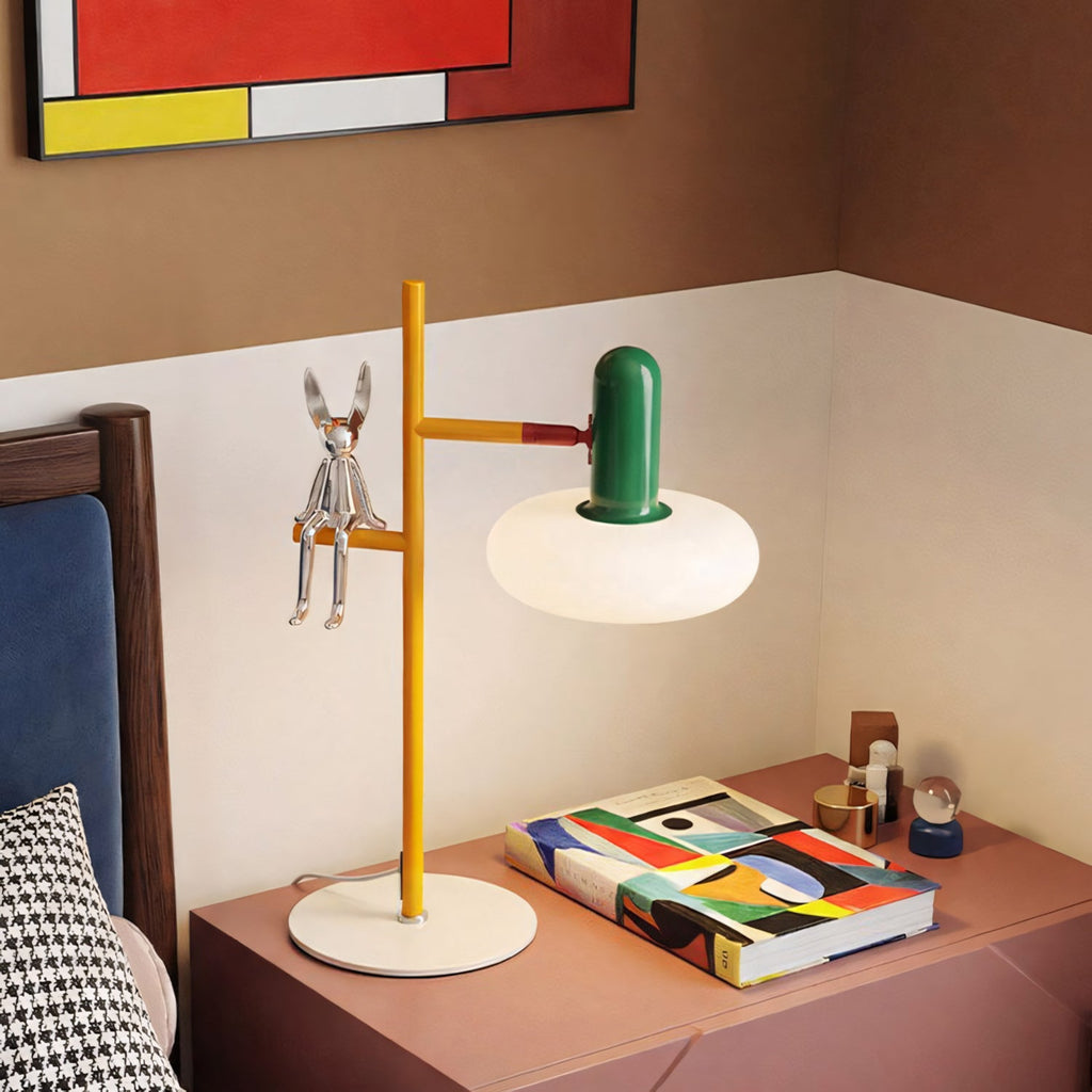 Baxter Chrome Rabbit Sculptural Table Lamp