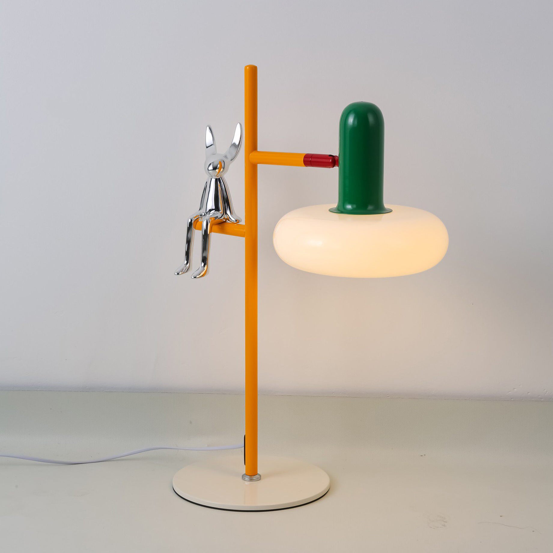 Baxter Chrome Rabbit Sculptural Table Lamp