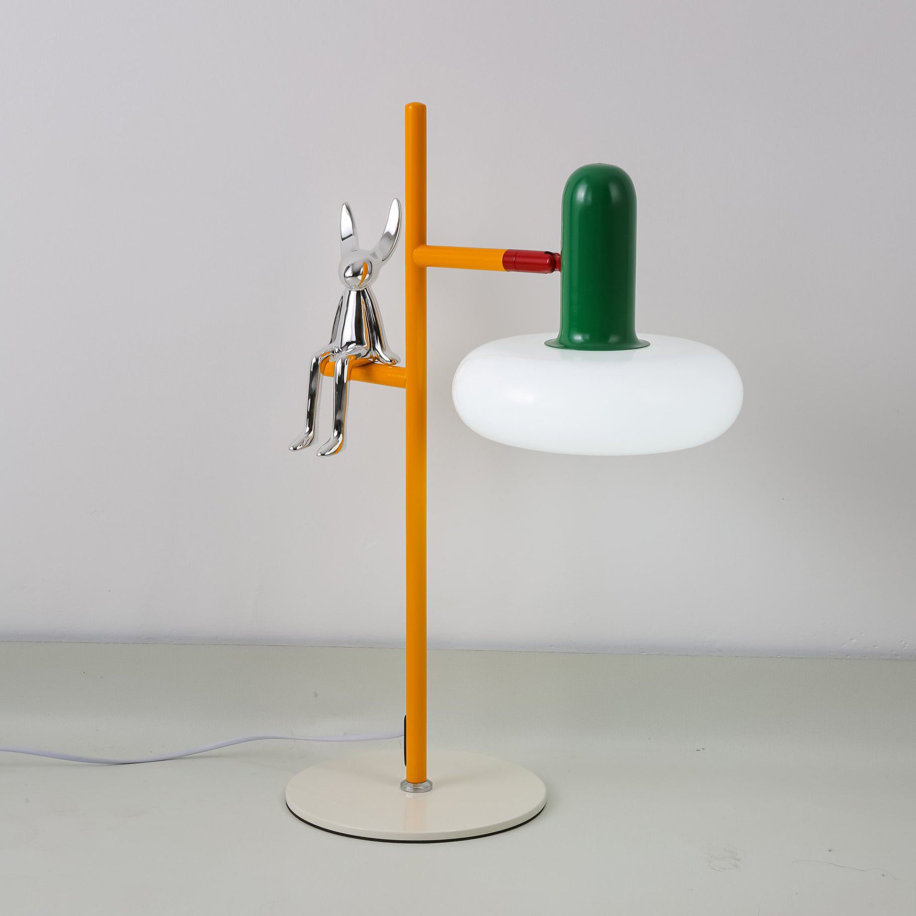Baxter Chrome Rabbit Sculptural Table Lamp