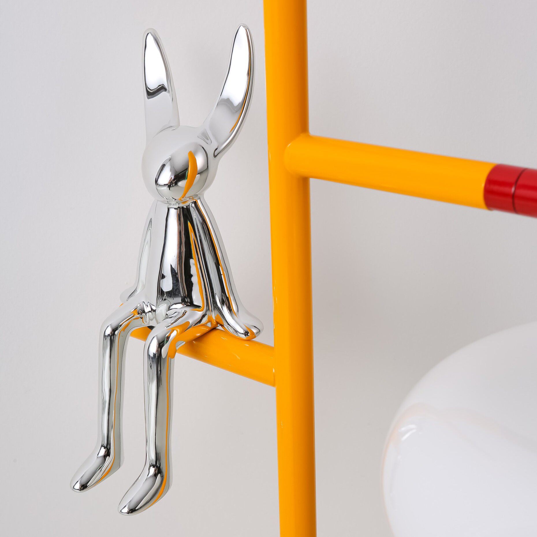 Baxter Chrome Rabbit Sculptural Table Lamp