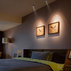 BeamLuxe: Wireless LED Wall Light – Dimmable Accent Lighting for Art & Decor