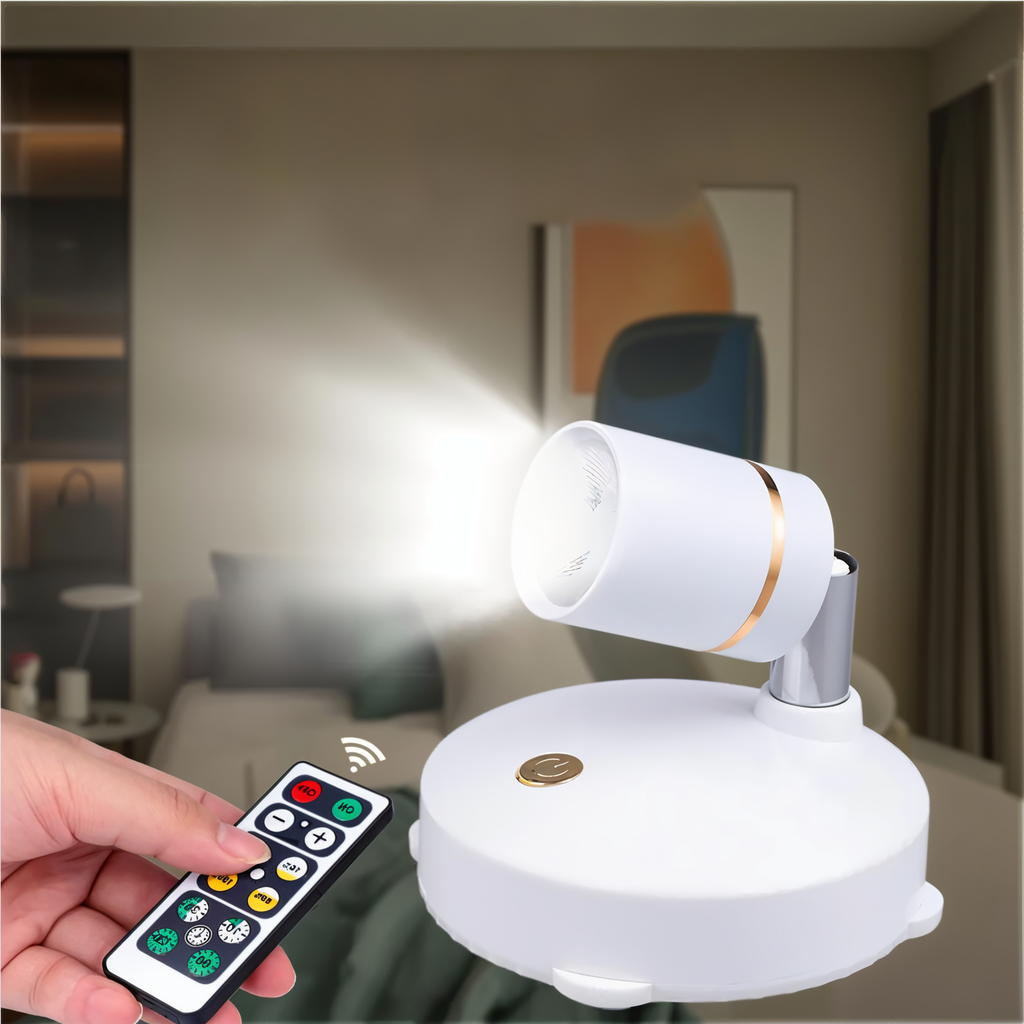 BeamLuxe: Wireless LED Wall Light – Dimmable Accent Lighting for Art & Decor