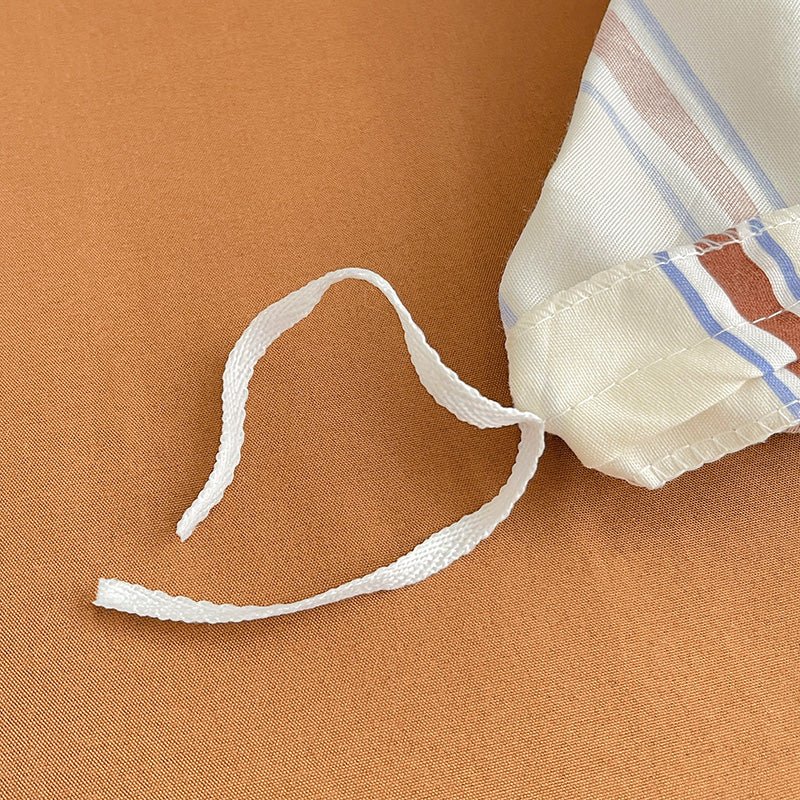 Bedding Set Polyester Striped Duvet Cover Bed Sheet Pillowcases